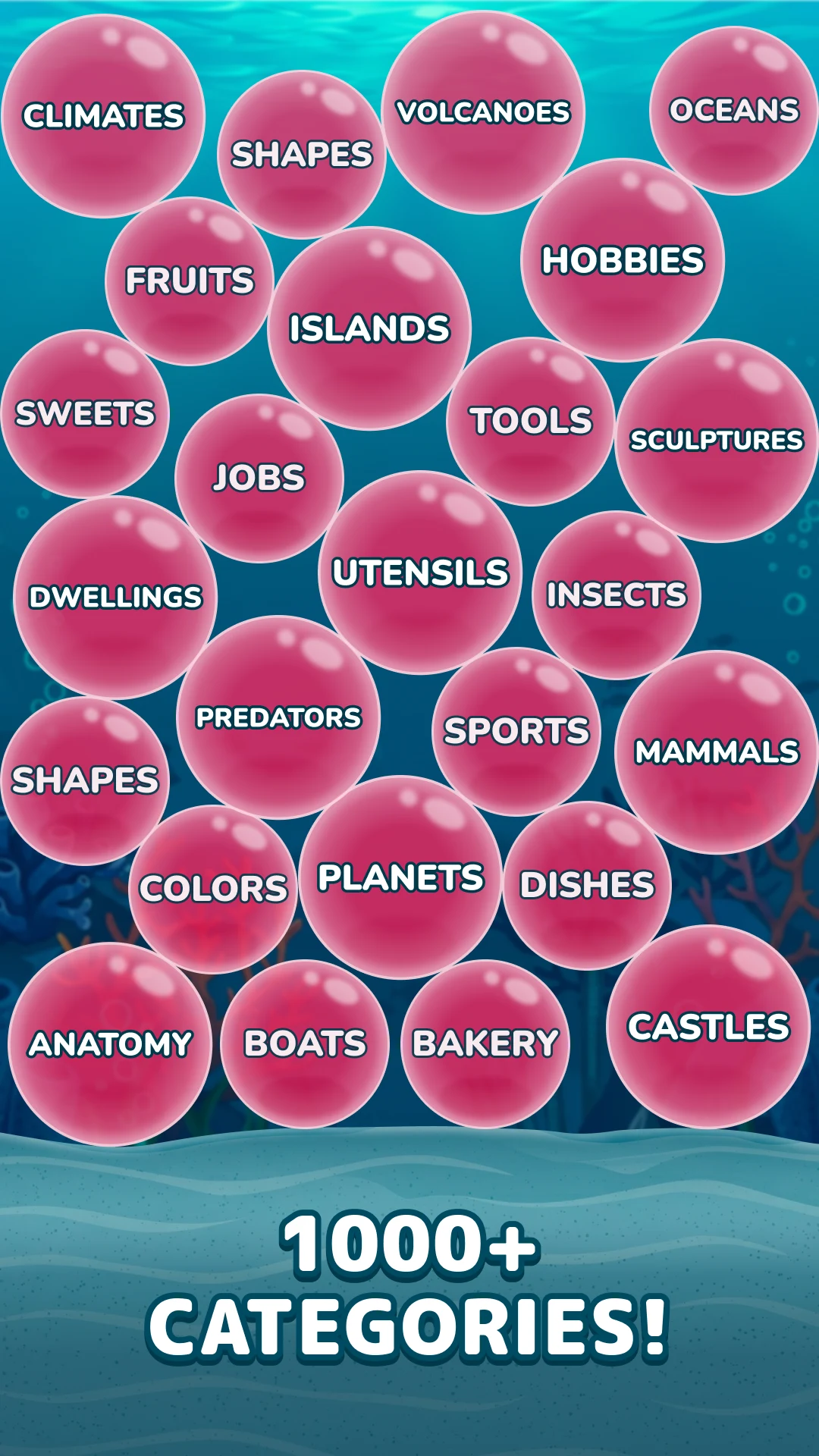 Bubble Associations: Word Game screenshot